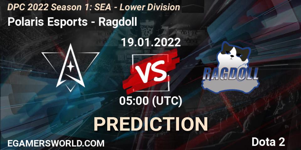 Polaris Esports contre Ragdoll : prédiction de match. 19.01.2022 at 05:00. Dota 2, DPC 2022 Season 1: SEA - Lower Division