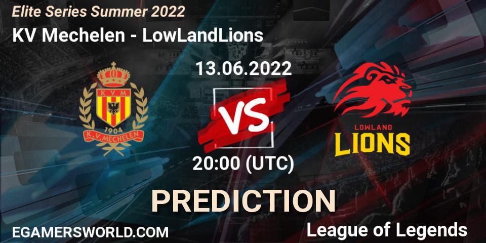 KV Mechelen contre LowLandLions : prédiction de match. 13.06.2022 at 20:00. LoL, Elite Series Summer 2022