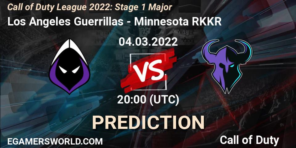 Los Angeles Guerrillas contre Minnesota RØKKR : prédiction de match. 04.03.2022 at 20:00. Call of Duty, Call of Duty League 2022: Stage 1 Major