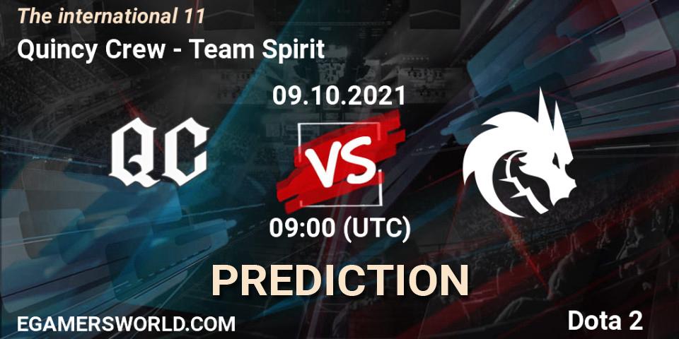 Quincy Crew contre Team Spirit : prédiction de match. 09.10.2021 at 09:37. Dota 2, The Internationa 2021