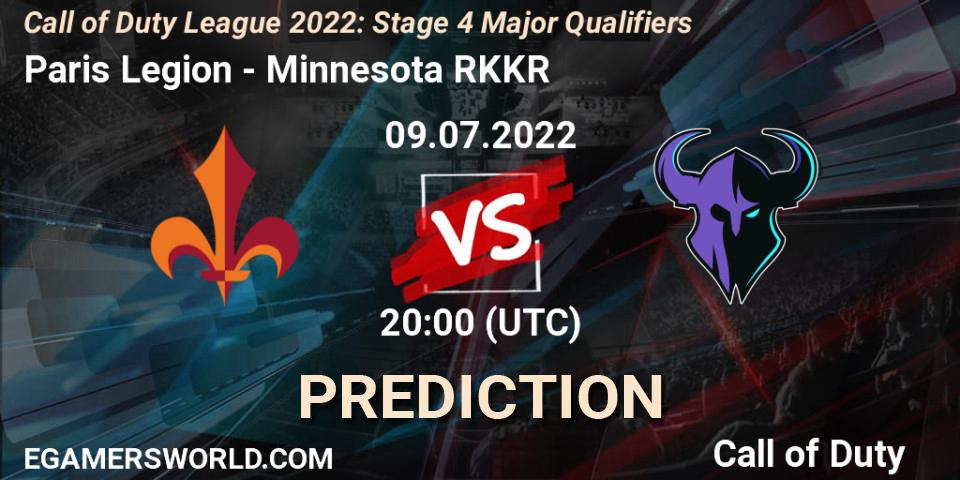 Paris Legion contre Minnesota RØKKR : prédiction de match. 09.07.2022 at 20:00. Call of Duty, Call of Duty League 2022: Stage 4