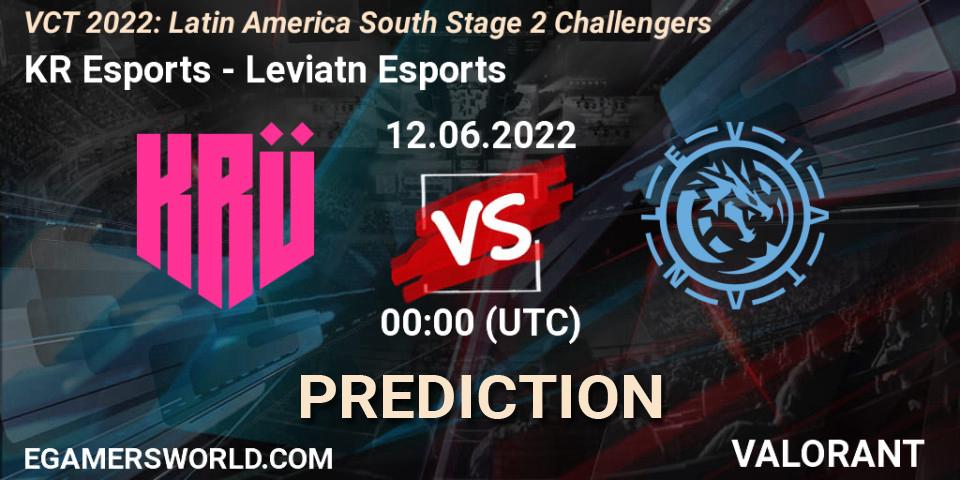 KRÜ Esports contre Leviatán Esports : prédiction de match. 11.06.2022 at 22:00. VALORANT, VCT 2022: Latin America South Stage 2 Challengers