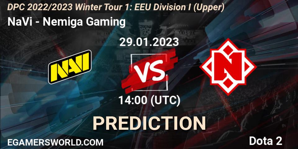NaVi contre Nemiga Gaming : prédiction de match. 29.01.23. Dota 2, DPC 2022/2023 Winter Tour 1: EEU Division I (Upper)