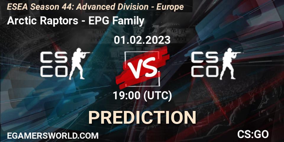 Arctic Raptors contre Boston crab : prédiction de match. 01.02.23. CS2 (CS:GO), ESEA Season 44: Advanced Division - Europe