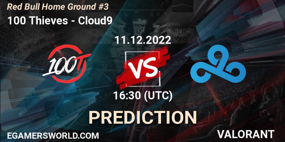 100 Thieves contre Cloud9 : prédiction de match. 11.12.22. VALORANT, Red Bull Home Ground #3