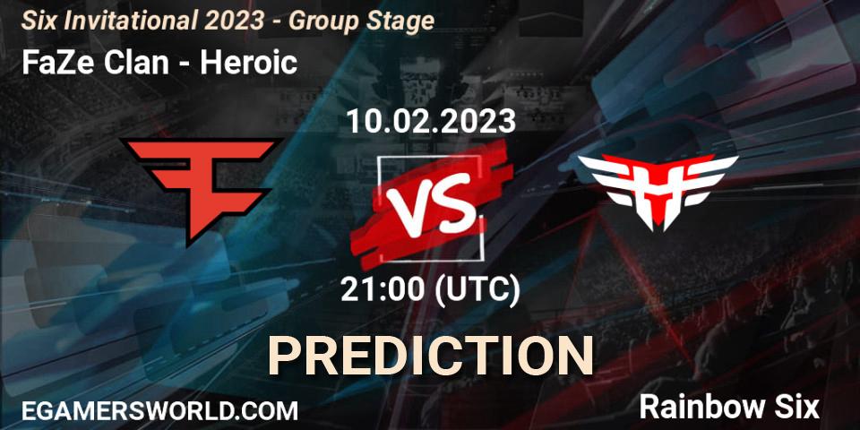 FaZe Clan contre Heroic : prédiction de match. 10.02.23. Rainbow Six, Six Invitational 2023 - Group Stage