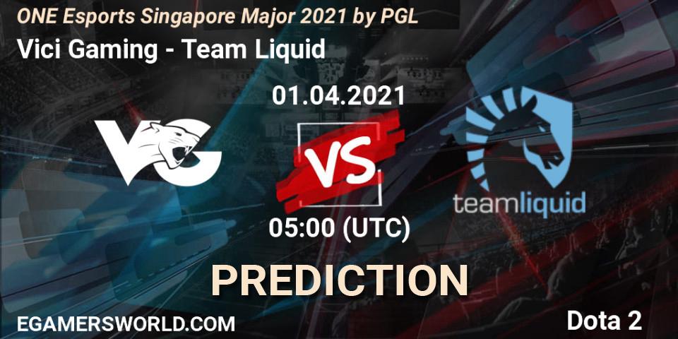 Vici Gaming contre Team Liquid : prédiction de match. 01.04.2021 at 05:28. Dota 2, ONE Esports Singapore Major 2021