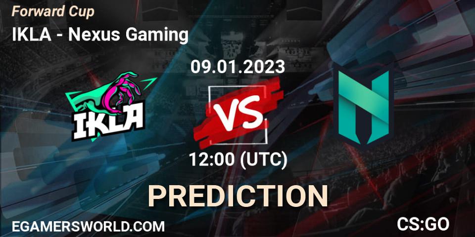 IKLA contre Nexus Gaming : prédiction de match. 09.01.2023 at 12:00. Counter-Strike (CS2), Forward Cup
