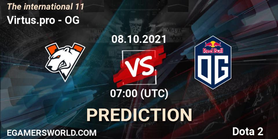 Virtus.pro contre OG : prédiction de match. 07.10.2021 at 17:33. Dota 2, The Internationa 2021