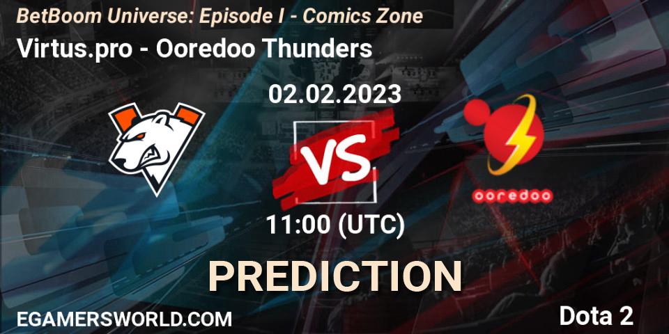 Virtus.pro contre Ooredoo Thunders : prédiction de match. 02.02.23. Dota 2, BetBoom Universe: Episode I - Comics Zone