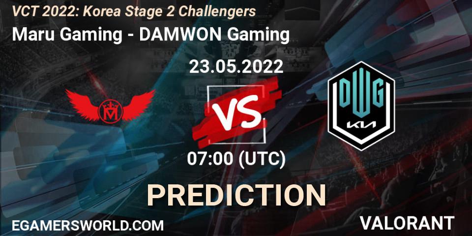 Maru Gaming contre DAMWON Gaming : prédiction de match. 23.05.2022 at 07:00. VALORANT, VCT 2022: Korea Stage 2 Challengers