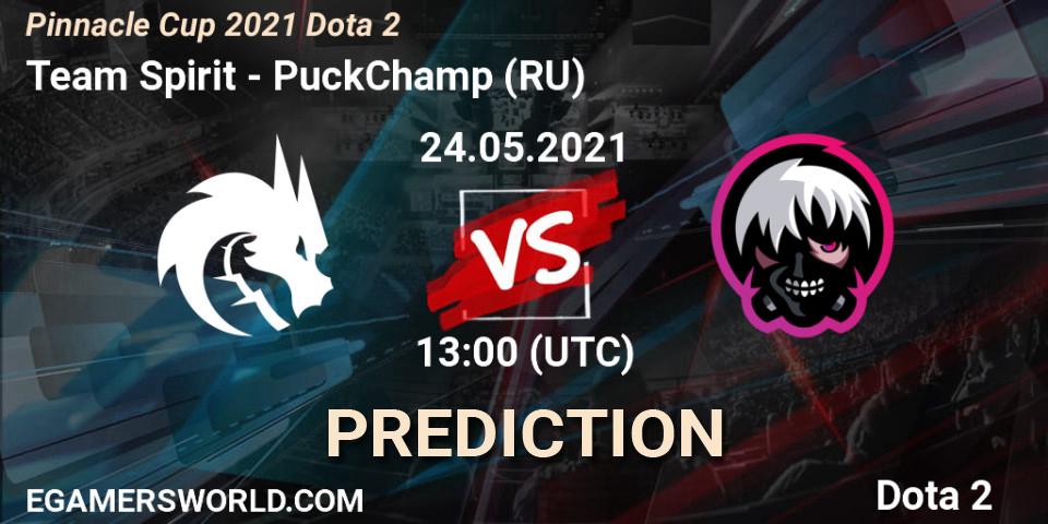 Team Spirit contre PuckChamp (RU) : prédiction de match. 24.05.2021 at 13:00. Dota 2, Pinnacle Cup 2021 Dota 2