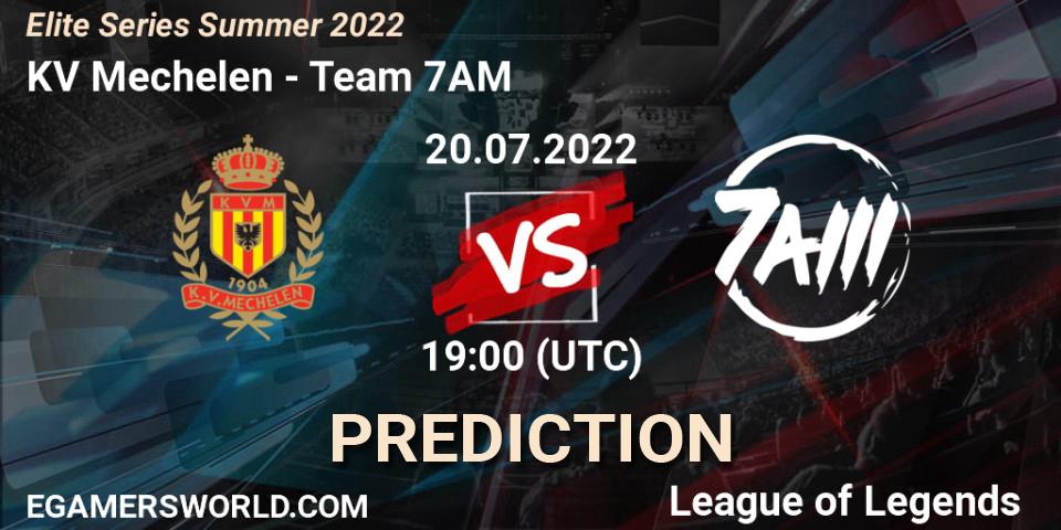 KV Mechelen contre Team 7AM : prédiction de match. 20.07.2022 at 19:00. LoL, Elite Series Summer 2022