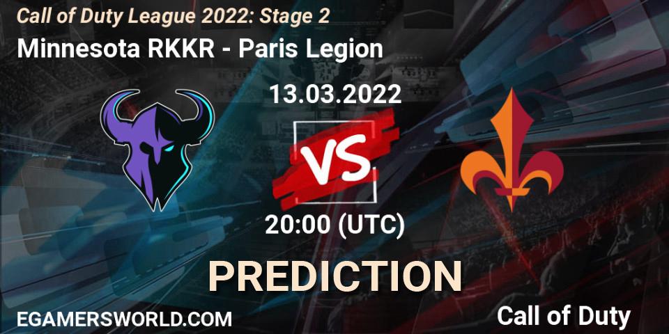 Minnesota RØKKR contre Paris Legion : prédiction de match. 13.03.2022 at 20:00. Call of Duty, Call of Duty League 2022: Stage 2