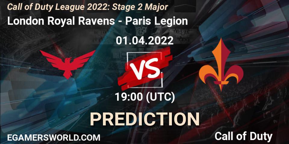 London Royal Ravens contre Paris Legion : prédiction de match. 01.04.22. Call of Duty, Call of Duty League 2022: Stage 2 Major