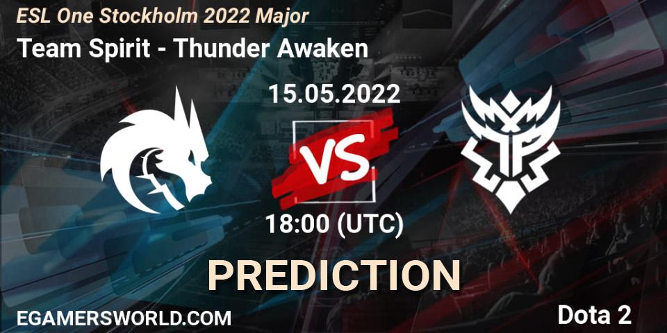 Team Spirit contre Thunder Awaken : prédiction de match. 15.05.2022 at 18:00. Dota 2, ESL One Stockholm 2022 Major