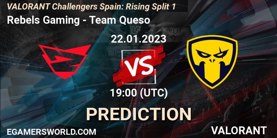 Rebels Gaming contre Team Queso : prédiction de match. 22.01.23. VALORANT, VALORANT Challengers 2023 Spain: Rising Split 1