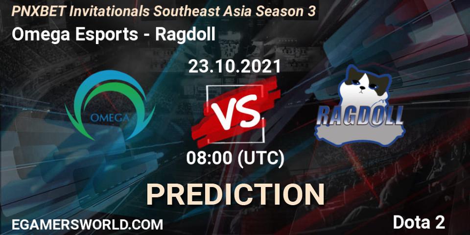 Omega Esports contre Ragdoll : prédiction de match. 23.10.2021 at 08:36. Dota 2, PNXBET Invitationals Southeast Asia Season 3