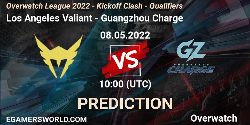 Los Angeles Valiant contre Guangzhou Charge : prédiction de match. 21.05.2022 at 13:00. Overwatch, Overwatch League 2022 - Kickoff Clash - Qualifiers