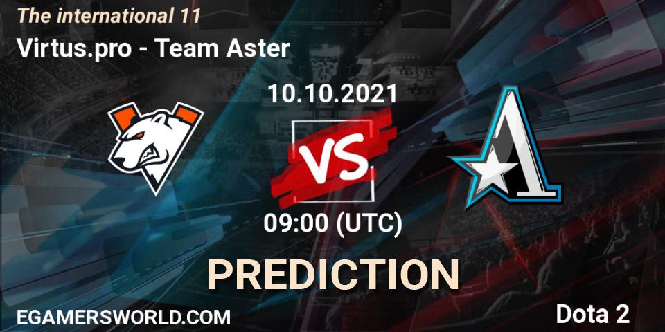 Virtus.pro contre Team Aster : prédiction de match. 10.10.21. Dota 2, The Internationa 2021