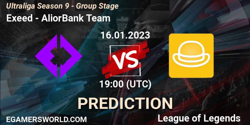 Exeed contre AliorBank Team : prédiction de match. 16.01.2023 at 19:00. LoL, Ultraliga Season 9 - Group Stage