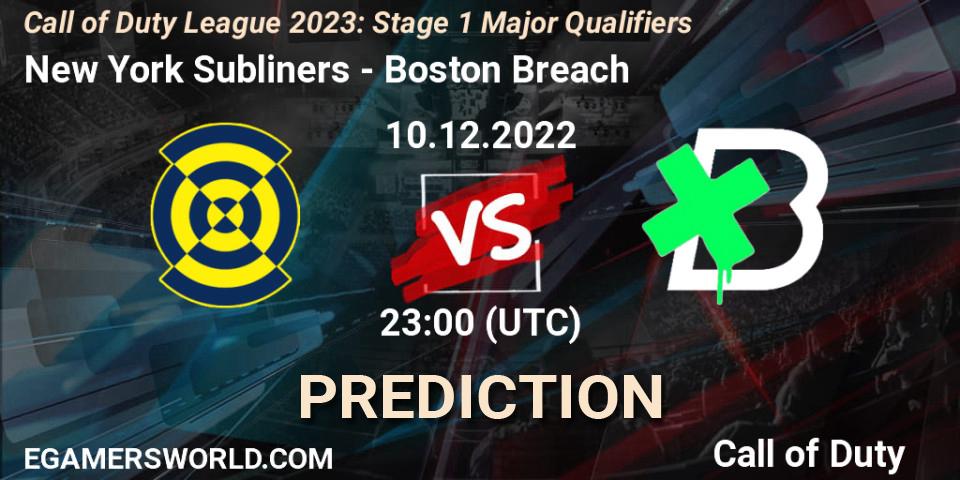 New York Subliners contre Boston Breach : prédiction de match. 10.12.2022 at 23:00. Call of Duty, Call of Duty League 2023: Stage 1 Major Qualifiers