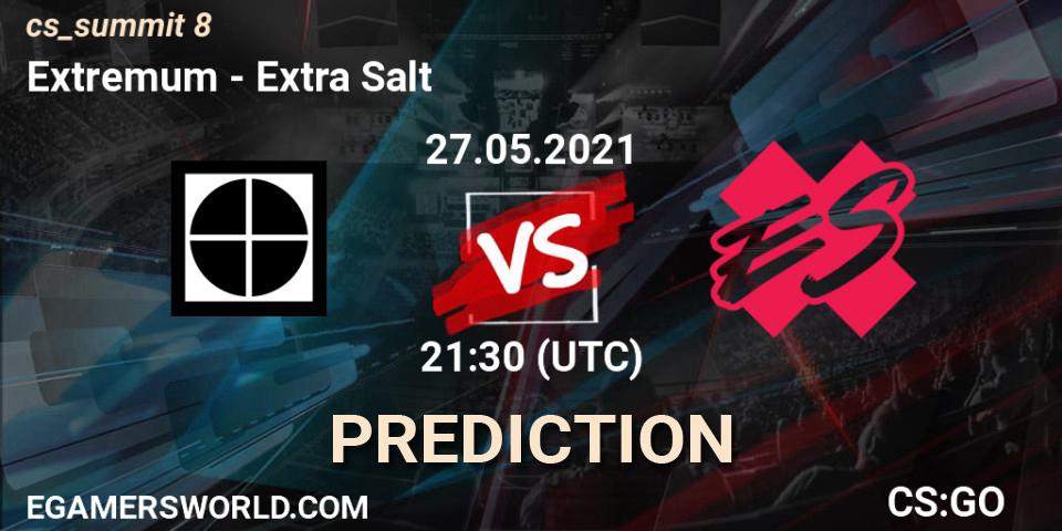 Extremum contre Extra Salt : prédiction de match. 27.05.2021 at 21:30. Counter-Strike (CS2), cs_summit 8