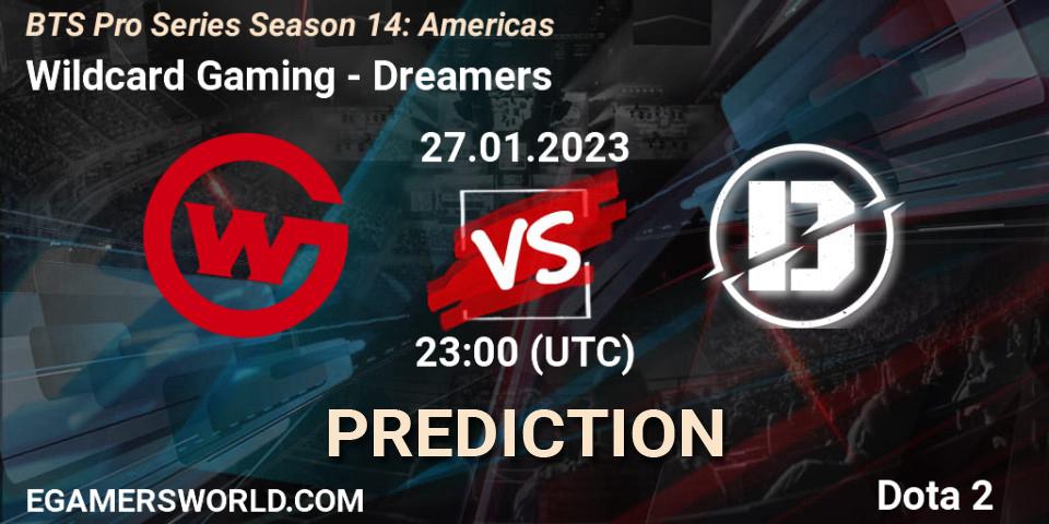 Wildcard Gaming contre Dreamers : prédiction de match. 29.01.23. Dota 2, BTS Pro Series Season 14: Americas