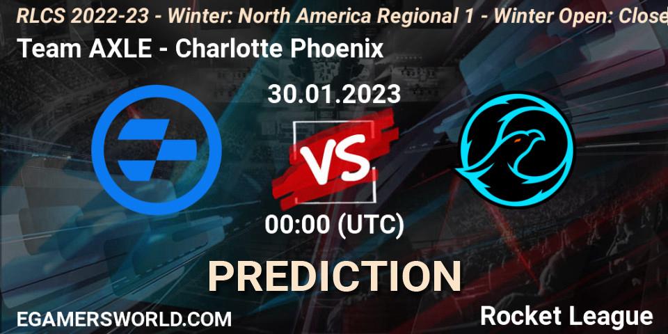 Team AXLE contre Charlotte Phoenix : prédiction de match. 30.01.23. Rocket League, RLCS 2022-23 - Winter: North America Regional 1 - Winter Open: Closed Qualifier