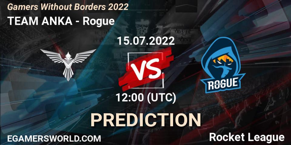 TEAM ANKA contre Rogue : prédiction de match. 15.07.2022 at 12:00. Rocket League, Gamers Without Borders 2022