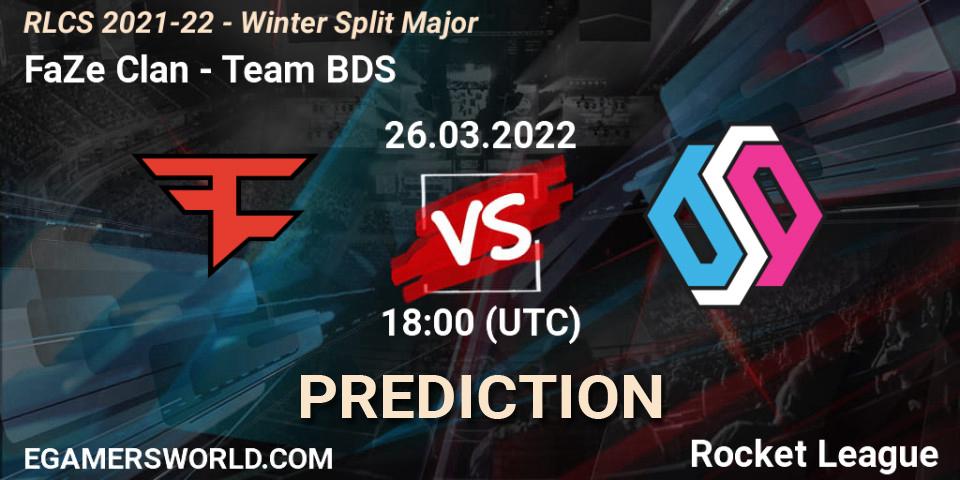 FaZe Clan contre Team BDS : prédiction de match. 26.03.22. Rocket League, RLCS 2021-22 - Winter Split Major