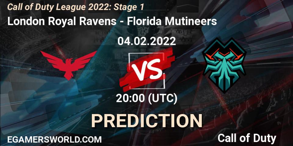London Royal Ravens contre Florida Mutineers : prédiction de match. 04.02.22. Call of Duty, Call of Duty League 2022: Stage 1