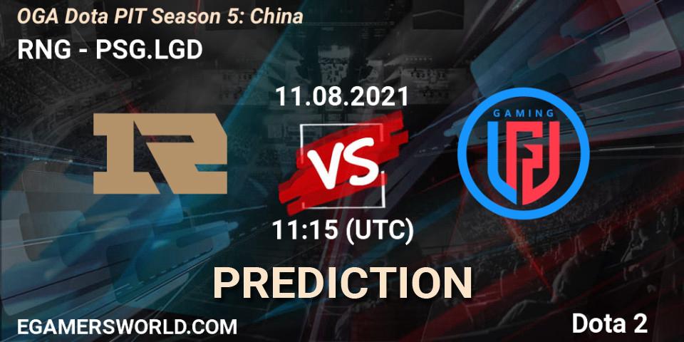 RNG contre PSG.LGD : prédiction de match. 11.08.2021 at 10:17. Dota 2, OGA Dota PIT Season 5: China
