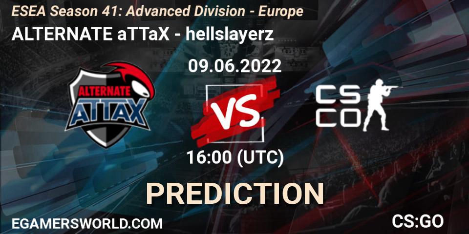 ALTERNATE aTTaX contre EYEBALLERS : prédiction de match. 09.06.2022 at 16:00. Counter-Strike (CS2), ESEA Season 41: Advanced Division - Europe