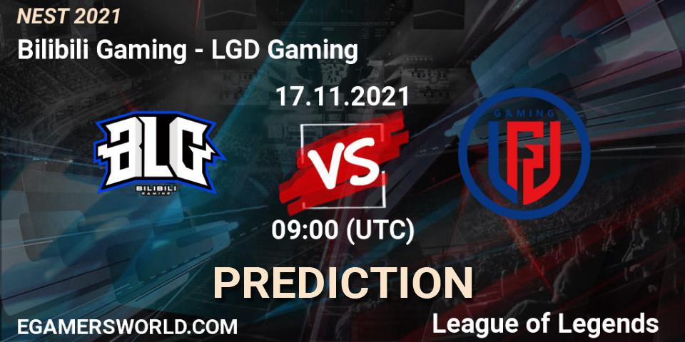 LGD Gaming contre Bilibili Gaming : prédiction de match. 17.11.21. LoL, NEST 2021