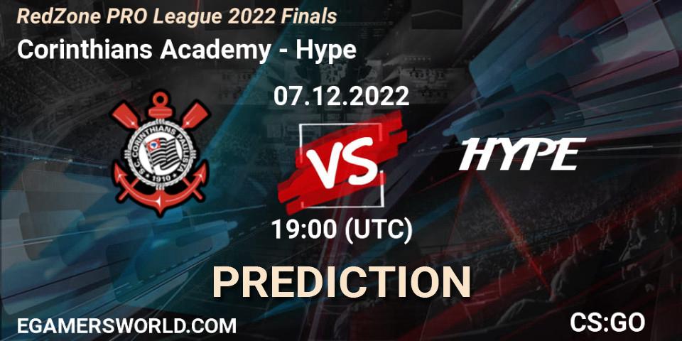 Corinthians Academy contre Hype : prédiction de match. 07.12.22. CS2 (CS:GO), RedZone PRO League 2022 Finals