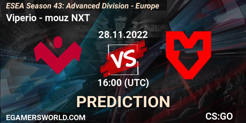 Viperio contre mouz NXT : prédiction de match. 28.11.22. CS2 (CS:GO), ESEA Season 43: Advanced Division - Europe