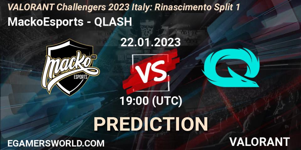 MackoEsports contre QLASH : prédiction de match. 22.01.23. VALORANT, VALORANT Challengers 2023 Italy: Rinascimento Split 1