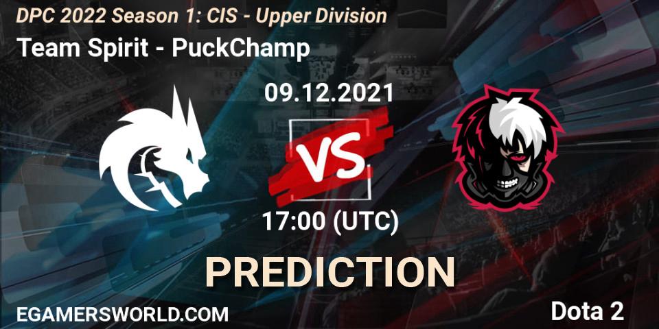Team Spirit contre PuckChamp : prédiction de match. 09.12.2021 at 17:32. Dota 2, DPC 2022 Season 1: CIS - Upper Division