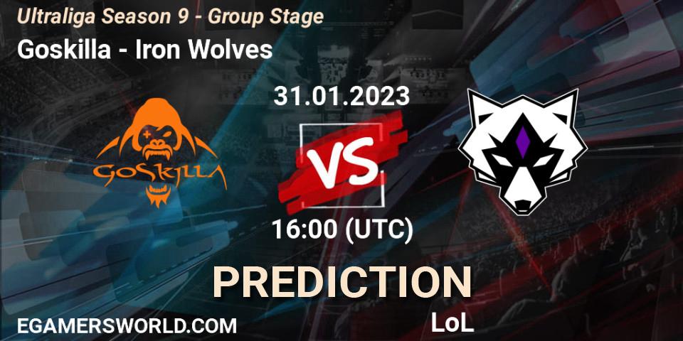 Goskilla contre Iron Wolves : prédiction de match. 31.01.23. LoL, Ultraliga Season 9 - Group Stage