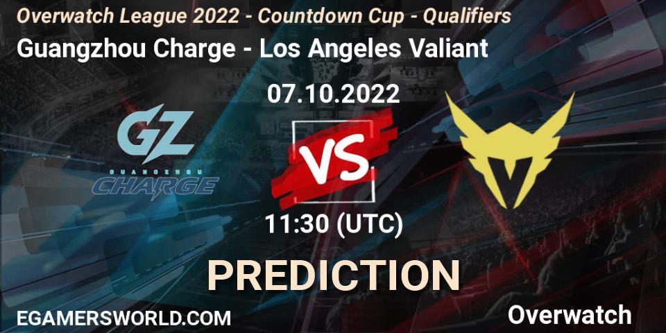 Guangzhou Charge contre Los Angeles Valiant : prédiction de match. 07.10.2022 at 11:50. Overwatch, Overwatch League 2022 - Countdown Cup - Qualifiers