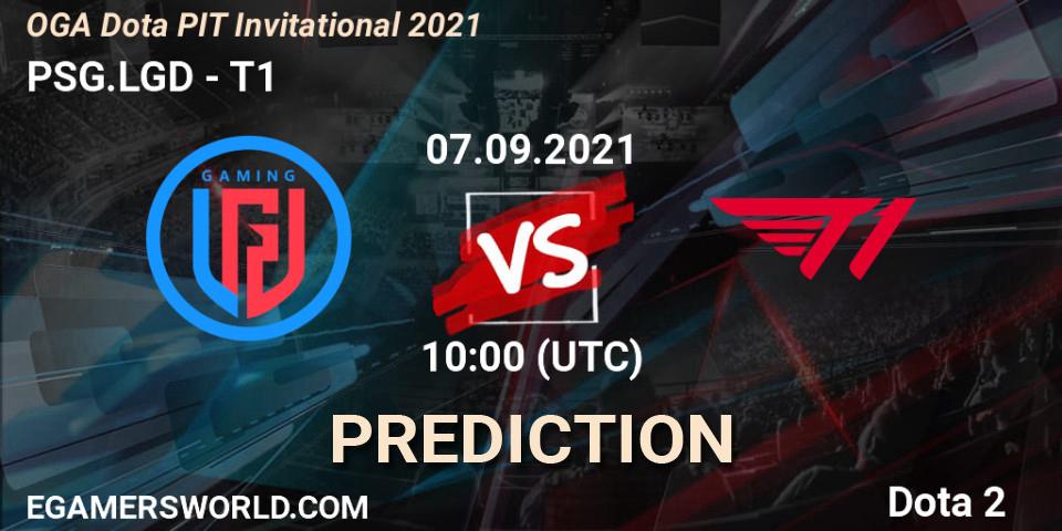 PSG.LGD contre T1 : prédiction de match. 07.09.2021 at 10:00. Dota 2, OGA Dota PIT Invitational 2021