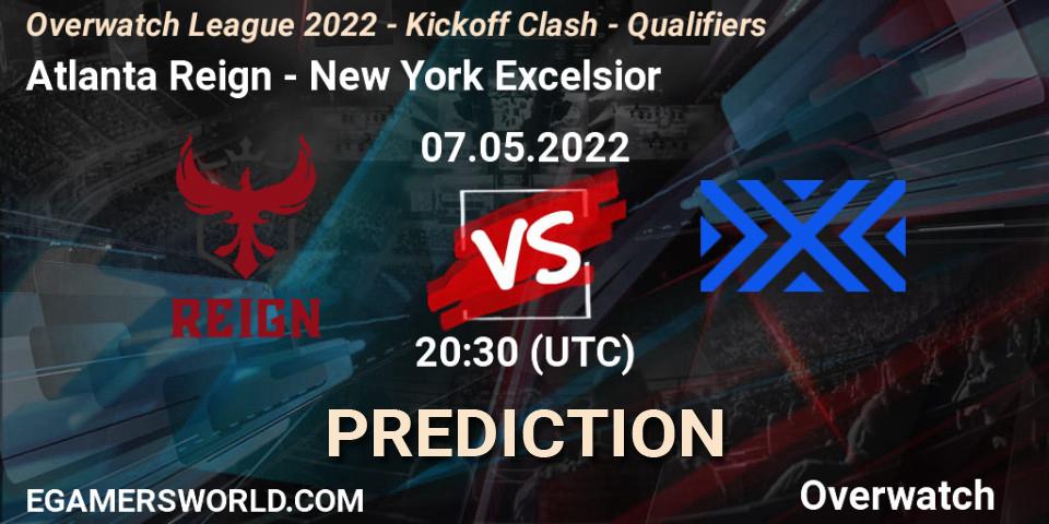 Atlanta Reign contre New York Excelsior : prédiction de match. 07.05.2022 at 20:30. Overwatch, Overwatch League 2022 - Kickoff Clash - Qualifiers