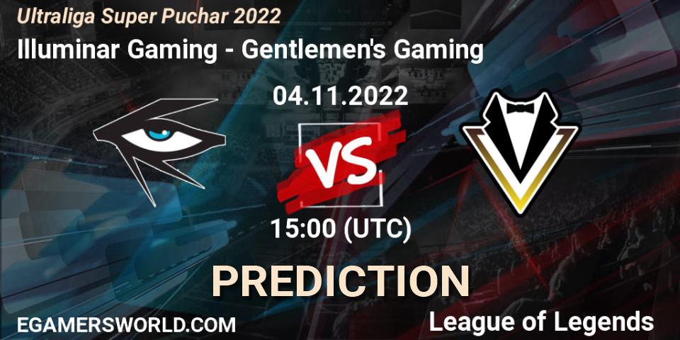 Illuminar Gaming contre Gentlemen's Gaming : prédiction de match. 04.11.2022 at 16:00. LoL, Ultraliga Super Puchar 2022
