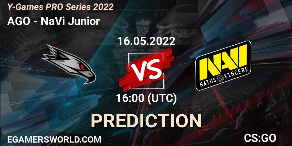 AGO contre NaVi Junior : prédiction de match. 16.05.2022 at 16:00. Counter-Strike (CS2), Y-Games PRO Series 2022