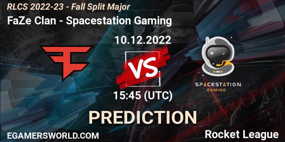 FaZe Clan contre Spacestation Gaming : prédiction de match. 10.12.2022 at 15:45. Rocket League, RLCS 2022-23 - Fall Split Major