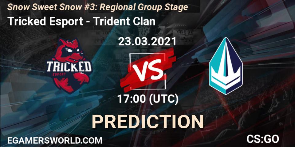 Tricked Esport contre Trident Clan : prédiction de match. 23.03.2021 at 17:00. Counter-Strike (CS2), Snow Sweet Snow #3: Regional Group Stage