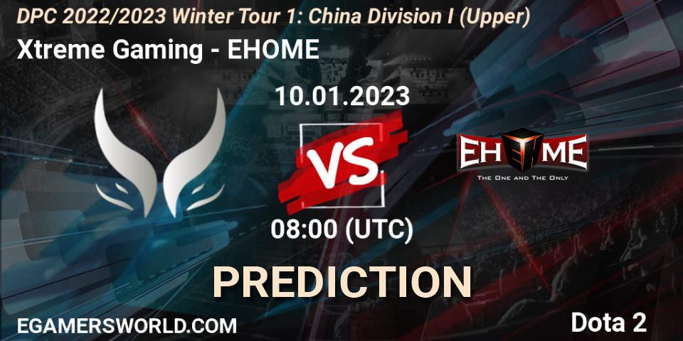 Xtreme Gaming contre EHOME : prédiction de match. 10.01.2023 at 07:55. Dota 2, DPC 2022/2023 Winter Tour 1: CN Division I (Upper)