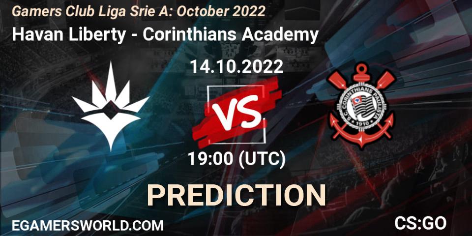 Havan Liberty contre Corinthians Academy : prédiction de match. 14.10.22. CS2 (CS:GO), Gamers Club Liga Série A: October 2022