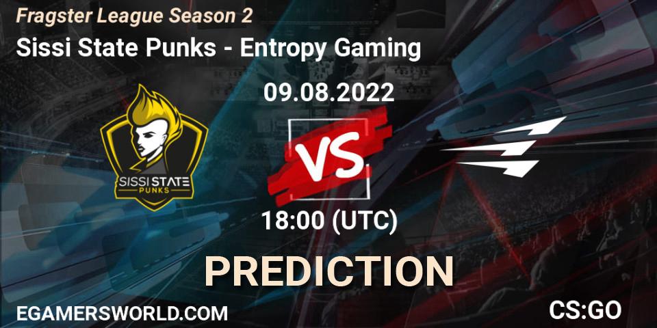 Sissi State Punks contre Entropy Gaming : prédiction de match. 09.08.2022 at 18:00. Counter-Strike (CS2), Fragster League Season 2